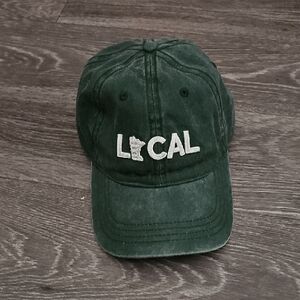 Womens LOCAL Minnesota Cap. Green And White. HOME FREE!